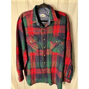 GFC Trading Co. XL Plaid Flannel Shirt Long Sleeve Acrylic Button Up Menswear